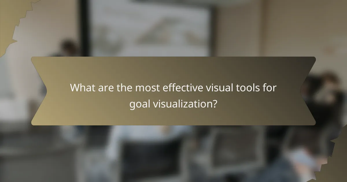 What are the most effective visual tools for goal visualization?